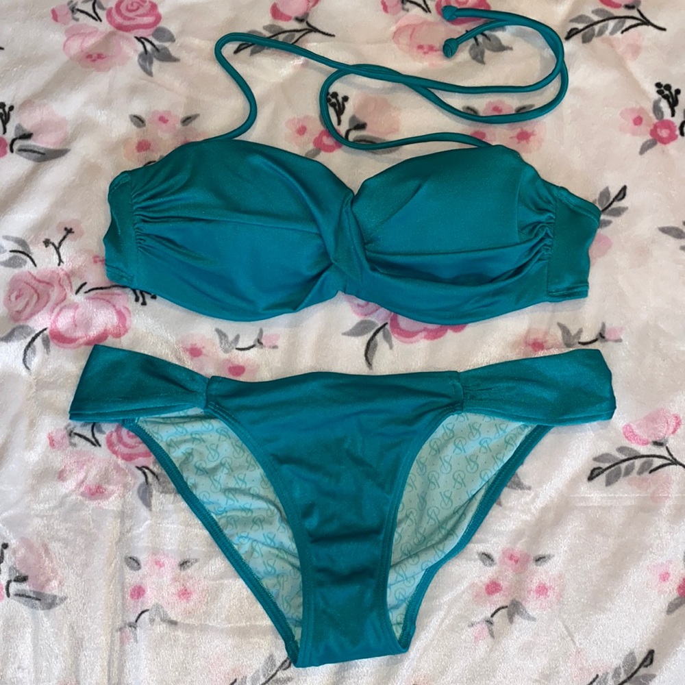 Victoria’s Secret teal push-up bikini 32B/XS